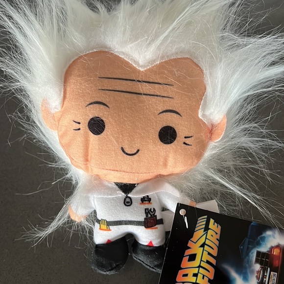 Back to the Future Doc Brown Chibi Plush Doll Figure 7" Universal Studios / NEW - Picture 6 of 13
